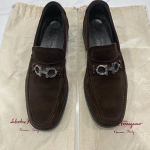 SOLD Men Suede Loafers - Salvatore Ferragamo